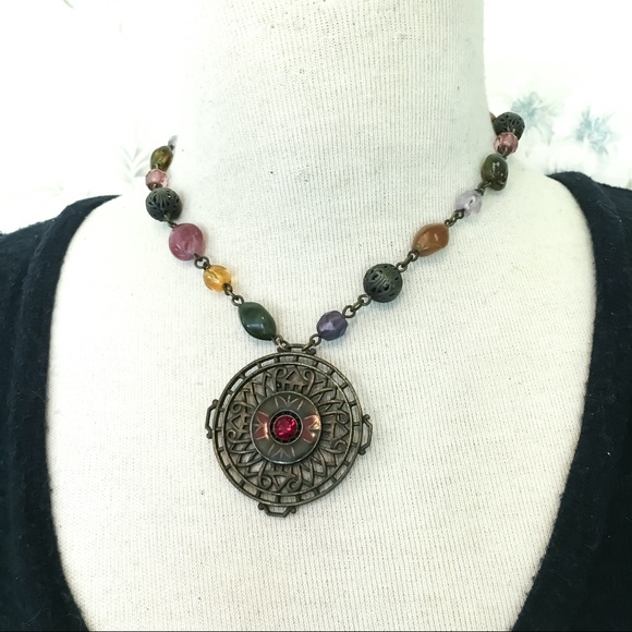 BLACK FRIDAY SALE $10  Mandala Beaded Necklace - Picture 3 of 8